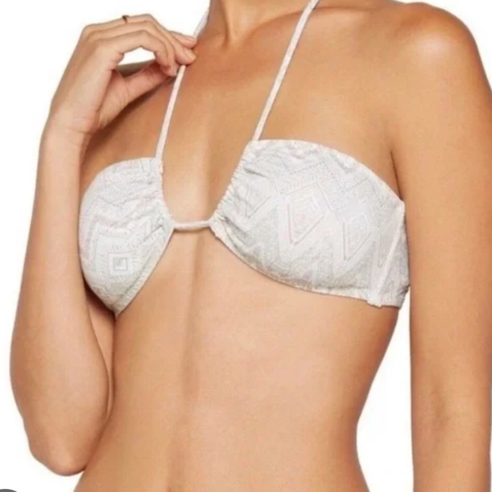 Eberjey bandeau Cora swim top in surf spray icebe top only
